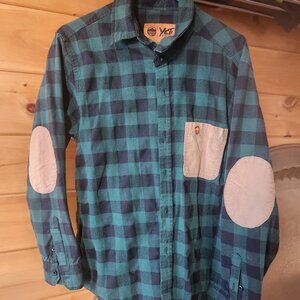 Men's flannel with reinforced elbows